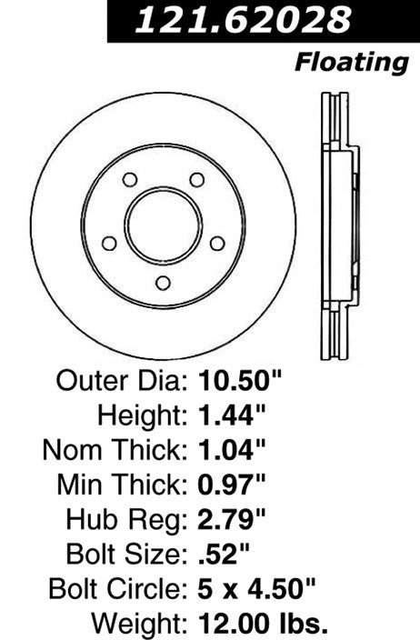 Centric Parts Disc Brake Rotor with Non-Directional Finishes