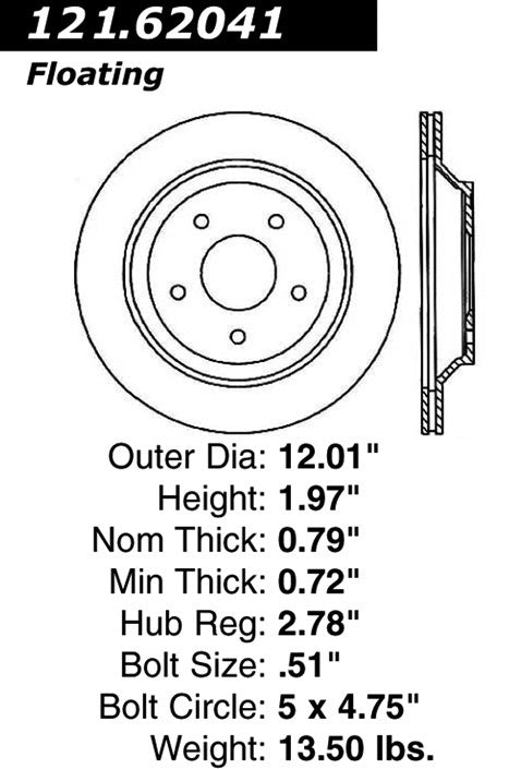 Centric Parts Disc Brake Rotor Standard with Non-Directional Finishes for 1988-1996 Chevrolet Corvette 121.62041