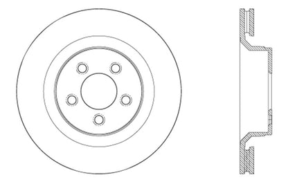 Centric Parts Disc Brake Rotor with Non-Directional Finishes 121.63078