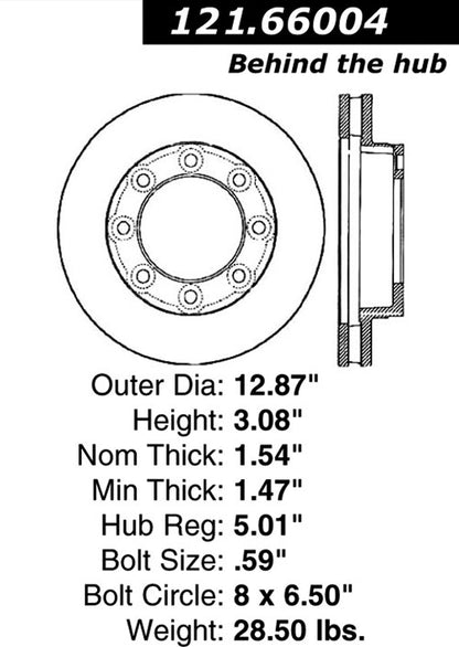Centric Parts Disc Brake Rotor with Non-Directional Finishes