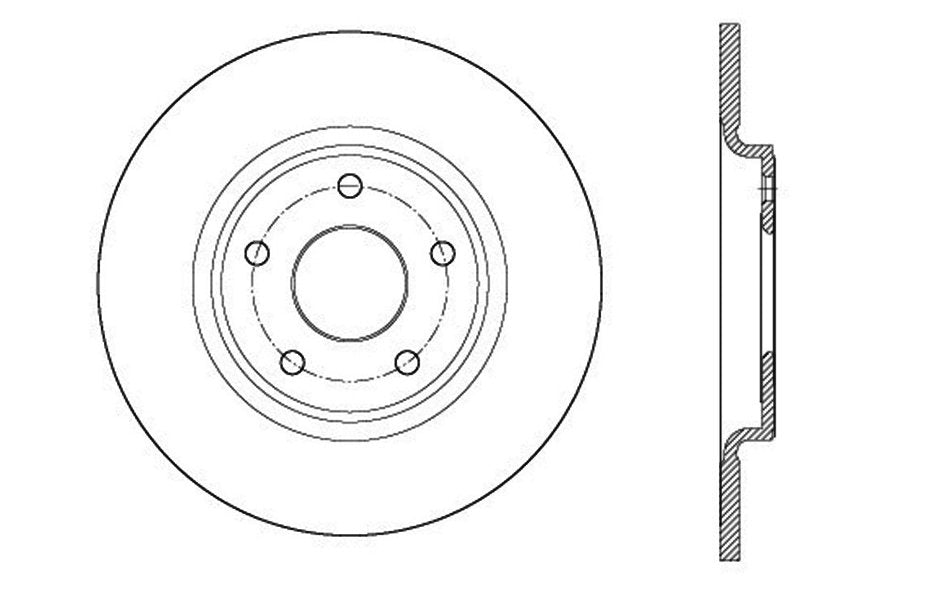 Centric Parts Disc Brake Rotor with Non-Directional Finishes 121.67075