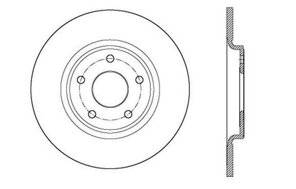 Centric Parts Disc Brake Rotor with Non-Directional Finishes 121.67075