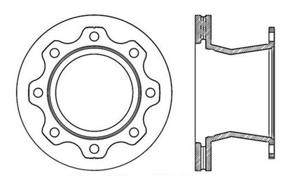 Centric Parts Disc Brake Rotor Standard with Non-Directional Finishes for 2003-2009 Chevrolet C4500 Kodiak GMC C4500 Topkick 121.80018