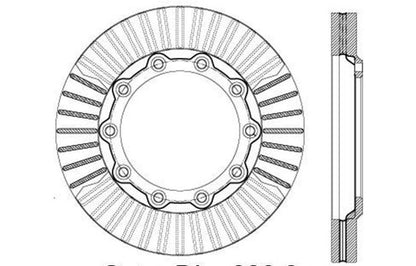 Centric Parts Disc Brake Rotor Standard with Non-Directional Finishes for 2019-2021 Chevrolet Silverado 4500/5500/6500 HD, Ford F650/F750 2009-2019, IC Bus 2010-2012