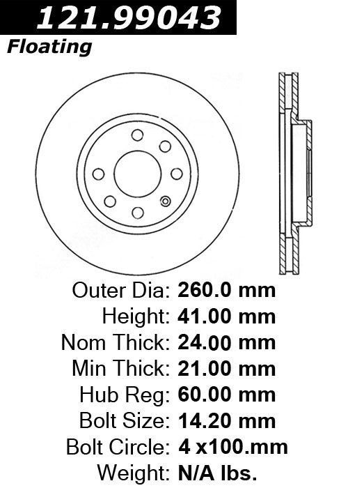 Centric Parts Disc Brake Rotor with Non-Directional Finishes