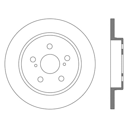 Centric Parts Disc Brake Rotor Standard with Non-Directional Finishes for 2009-2014 Toyota Corolla 121.99065