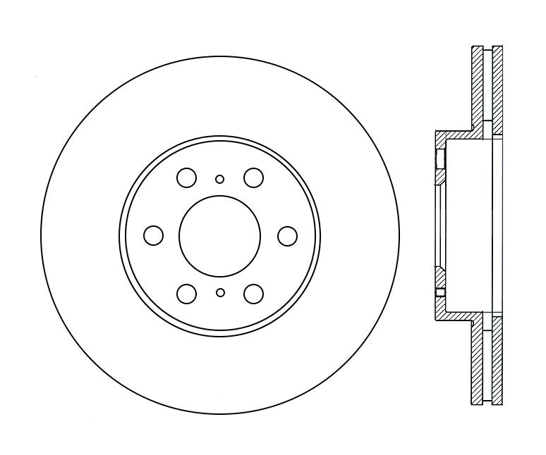 Centric Parts Disc Brake Rotor Standard with Non-Directional Finishes for 2008-2019 Mitsubishi L200 2015-2009 Montero Sport 121.99067