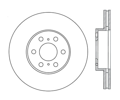 Centric Parts Disc Brake Rotor Standard with Non-Directional Finishes for 2008-2019 Mitsubishi L200 2015-2009 Montero Sport 121.99067