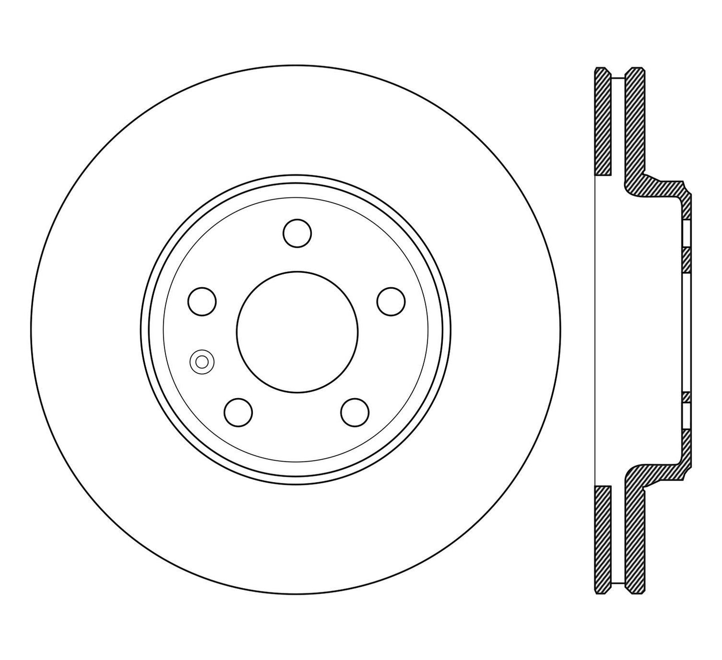 Centric Parts Disc Brake Rotor with Non-Directional Finishes for 121.99084