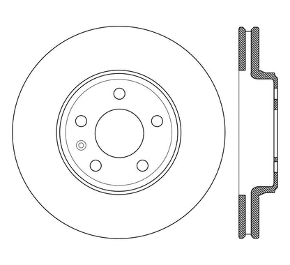 Centric Parts Disc Brake Rotor with Non-Directional Finishes for 121.99084