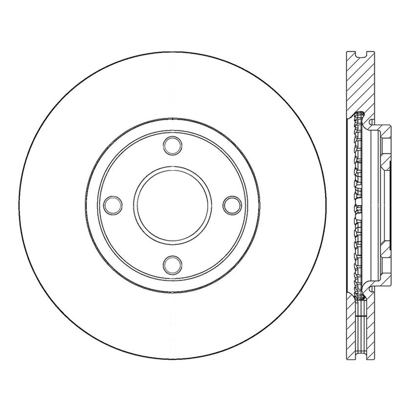 Centric Parts Disc Brake Rotor Standard with Non-Directional Finishes for 2013-2017 Ford EcoSport Escape 121.99087