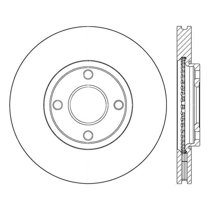 Centric Parts Disc Brake Rotor Standard with Non-Directional Finishes for 2013-2017 Ford EcoSport Escape 121.99087