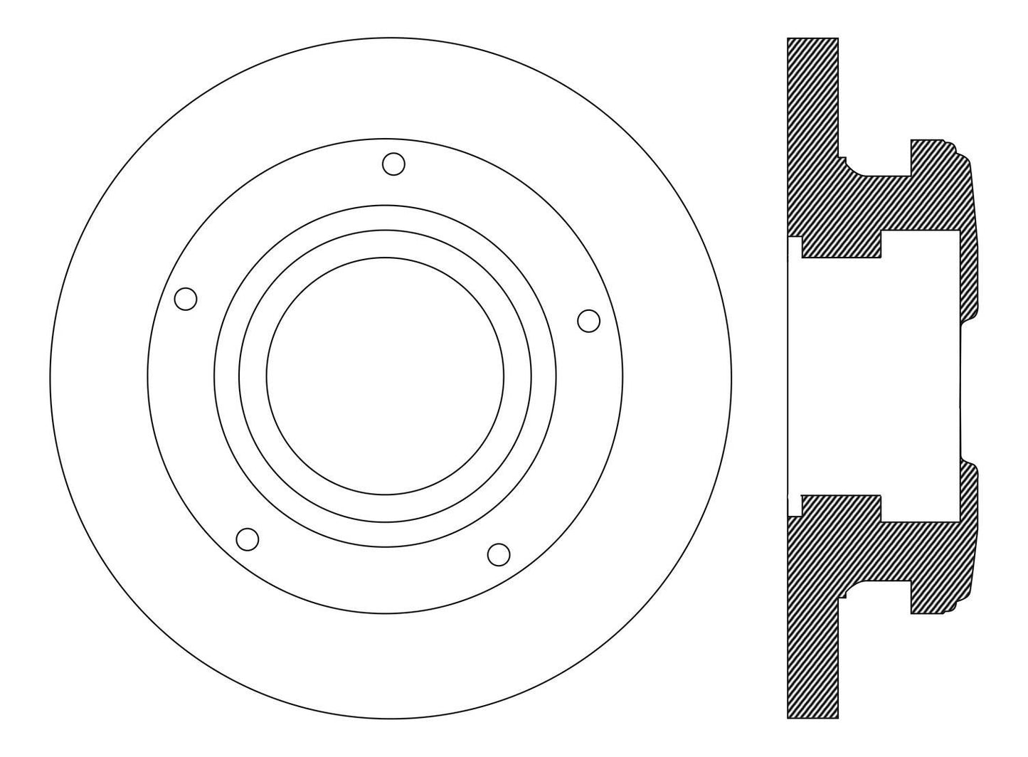 Centric Parts Disc Brake Rotor with Non-Directional Finishes for 121.99098