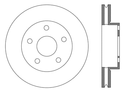 Centric Parts Disc Brake Rotor with Non-Directional Finishes for 121.99100