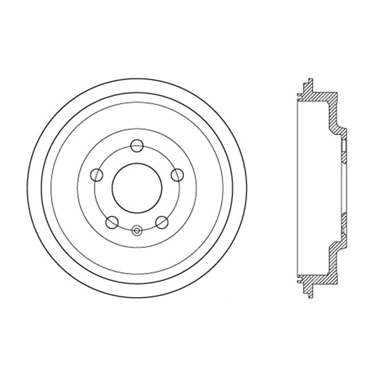 Centric Parts Brake Drum Premium for 2011-2012 Volkswagen Jetta 122.33020