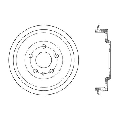 Centric Parts Brake Drum Premium for 2011-2012 Volkswagen Jetta 122.33020