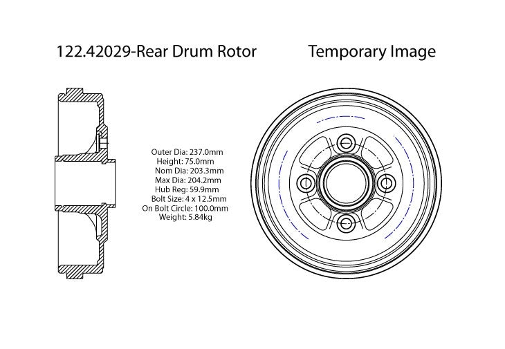 Centric Parts Brake Drum 122.42029