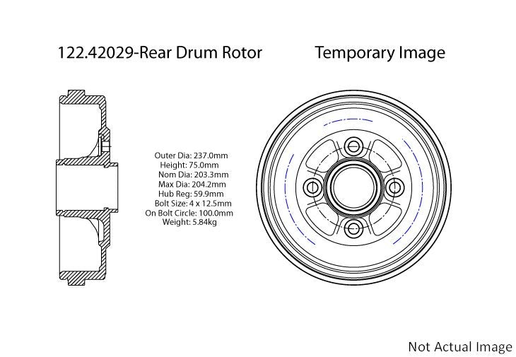 Centric Parts Brake Drum 122.42029