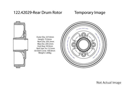 Centric Parts Brake Drum 122.42029