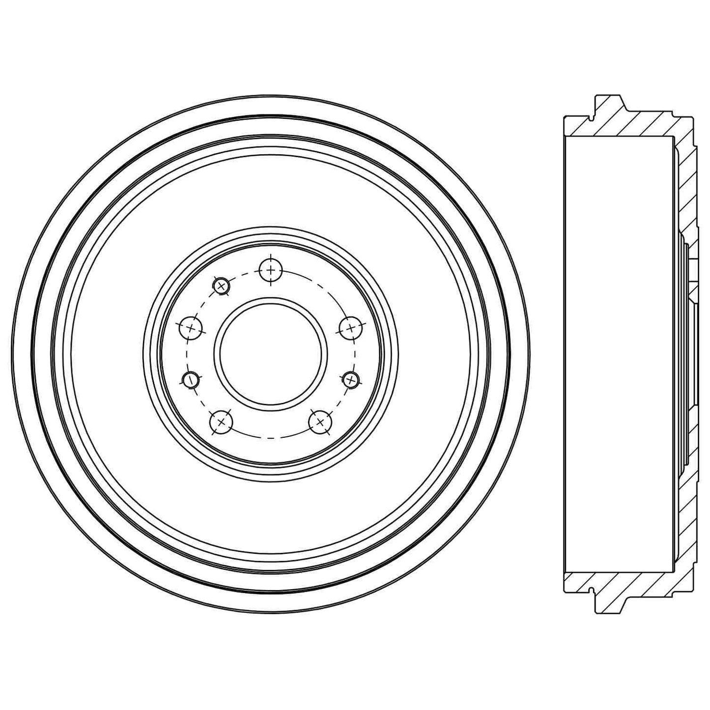 Centric Parts Premium Brake Drum with Electrocoating finish for OEM style performance 122.63049