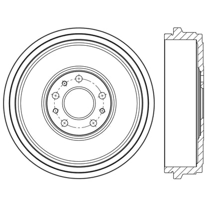 Centric Parts Premium Brake Drum with Electrocoating finish for OEM style performance 122.63049