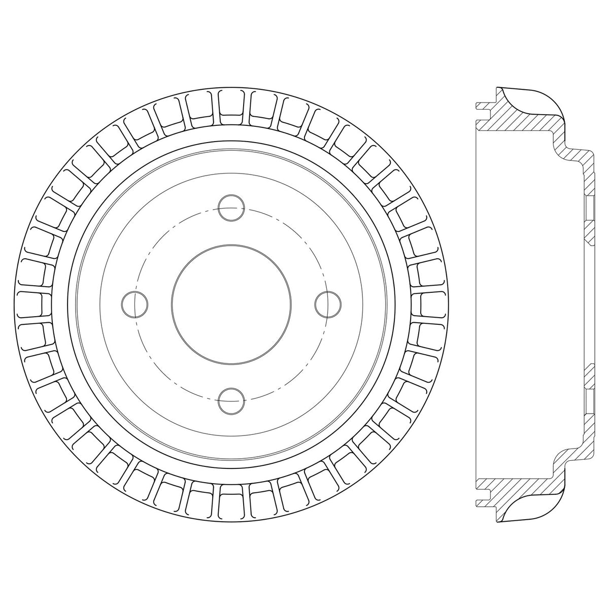 Centric Parts Brake Drum Standard with Non-Directional Finishes for 2000-2006 Honda Insight 123.40015