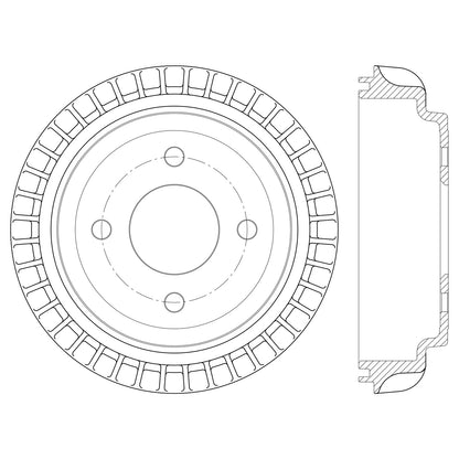 Centric Parts Brake Drum Standard with Non-Directional Finishes for 2000-2006 Honda Insight 123.40015