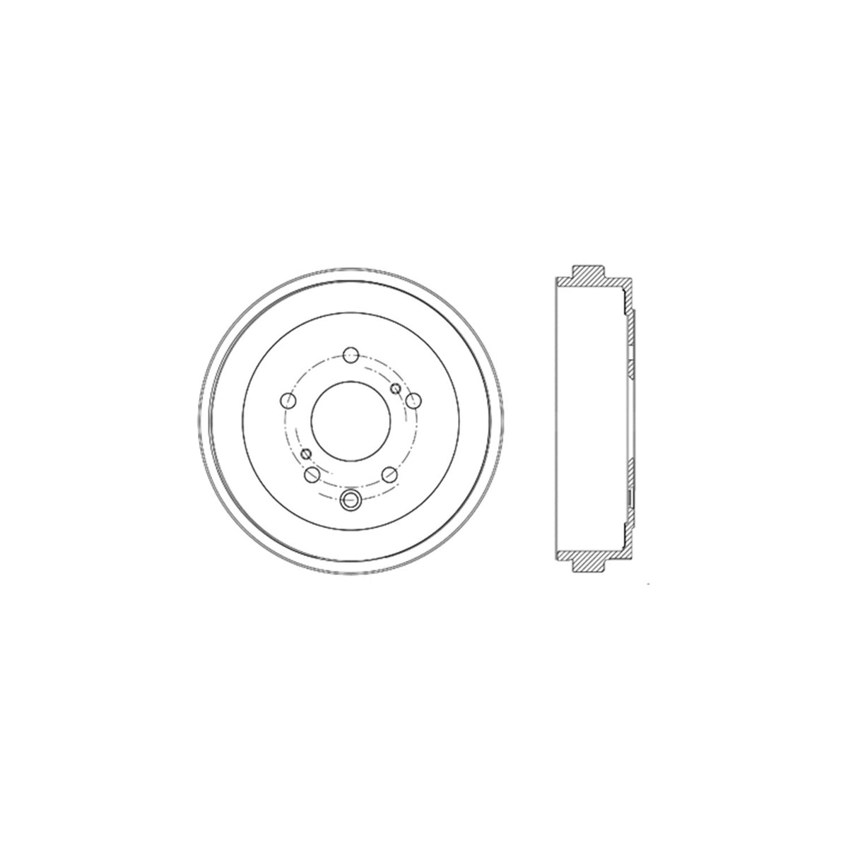 Centric Parts Brake Drum Standard with Non-Directional Finishes for 2015-2018 Chevrolet City Express, 2013-2021 Nissan NV200 123.42031