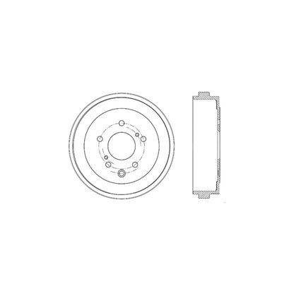 Centric Parts Brake Drum Standard with Non-Directional Finishes for 2015-2018 Chevrolet City Express, 2013-2021 Nissan NV200 123.42031
