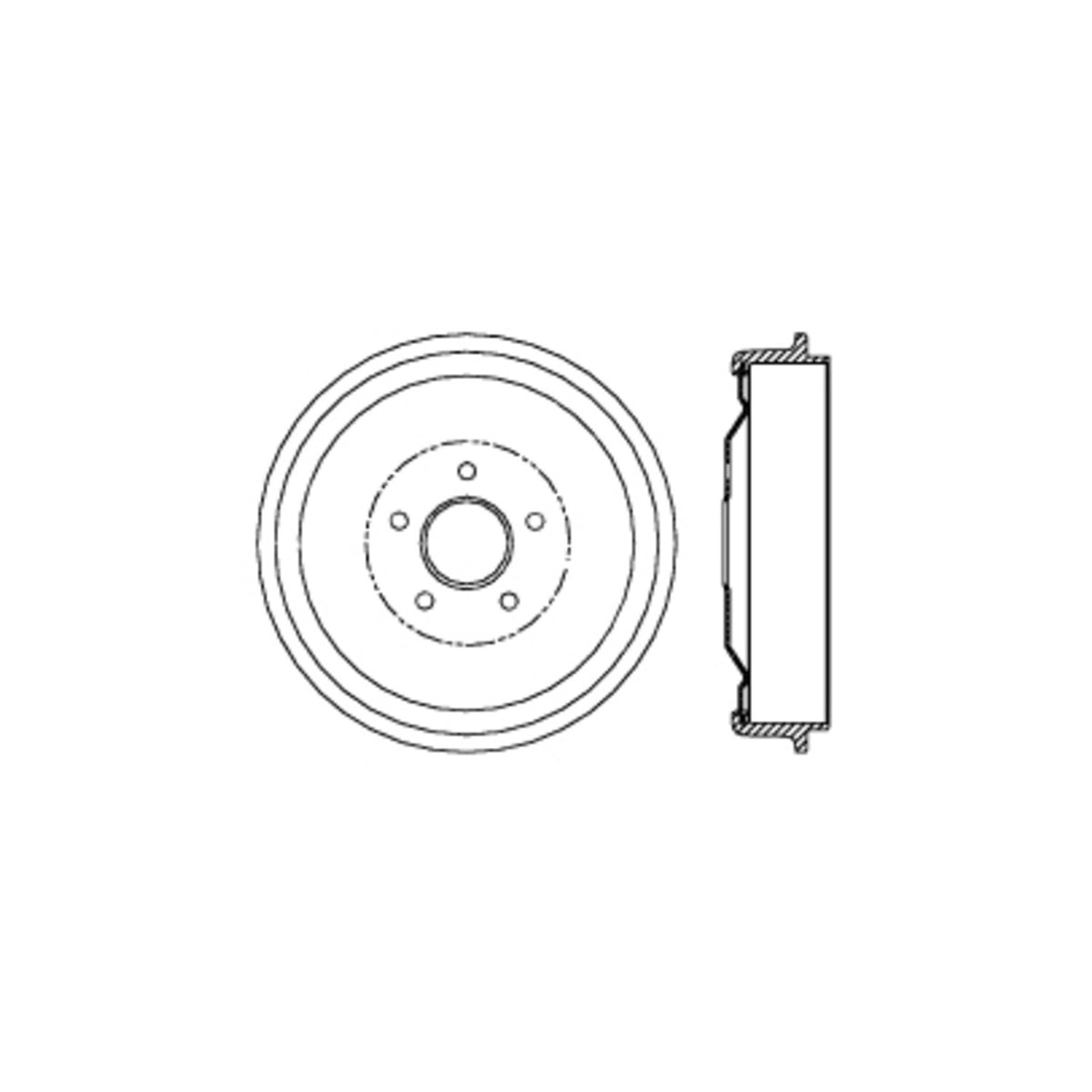Centric Parts Brake Drum Standard C‑Tek for 1965-1966 Dodge Dart, 1971-1972 Dart, 1964-1969 Plymouth Barracuda, 1970-1972 Duster 123.63044