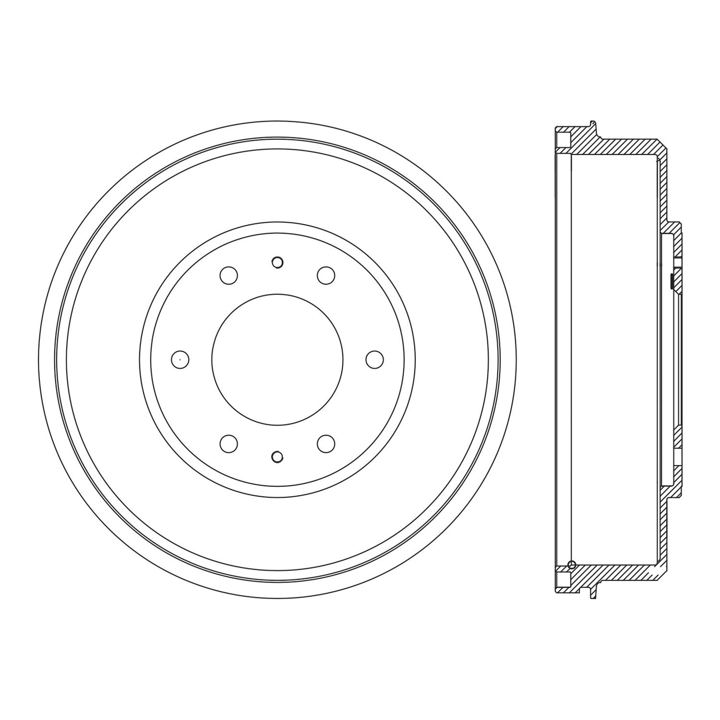 Centric Parts Brake Drum Standard with Non-Directional Finishes for 2008-2017 Mitsubishi L200 and 2015-2009 Montero Sport 123.99021
