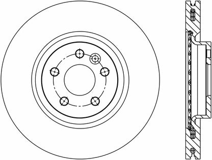 Centric Parts Disc Brake Rotor High Carbon Alloy with Advanced Metallurgy 125.22026