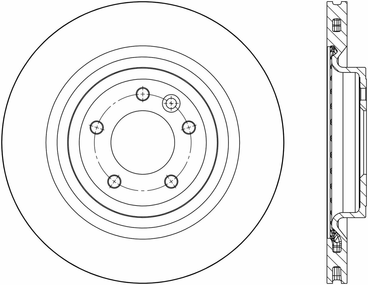 Centric Parts Disc Brake Rotor High Carbon Alloy 125.22027