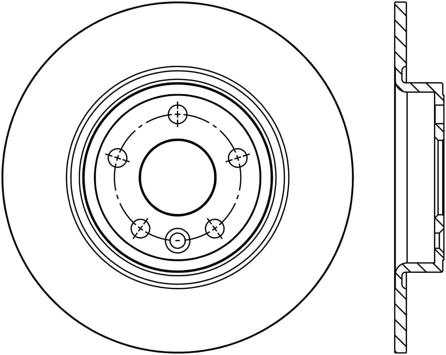 Stoptech Centric Premium High Carbon Alloy Brake Rotor - Rear 125.22029