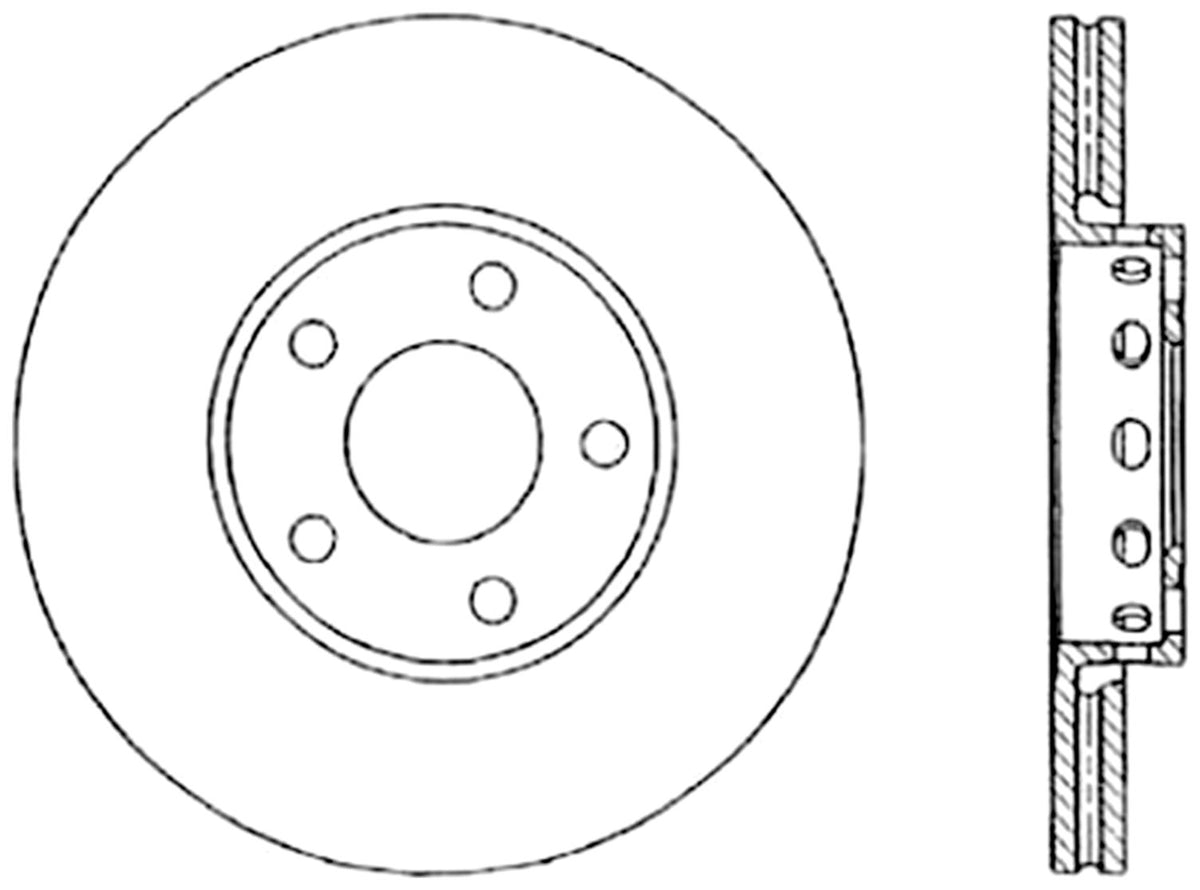 StopTech Cryostop Premium High Carbon Rotor; Rear