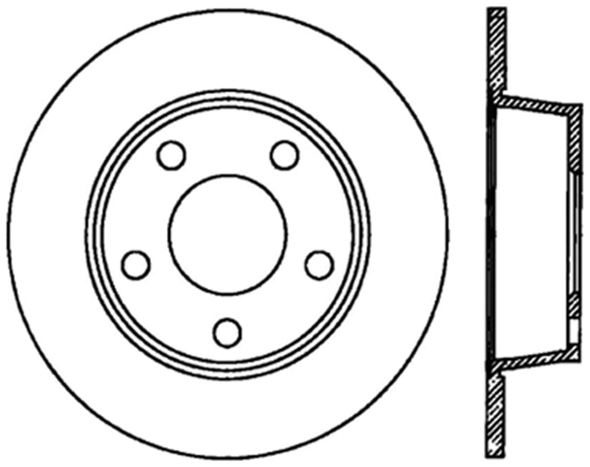 StopTech  Cryostop Premium High Carbon Rotor; Rear