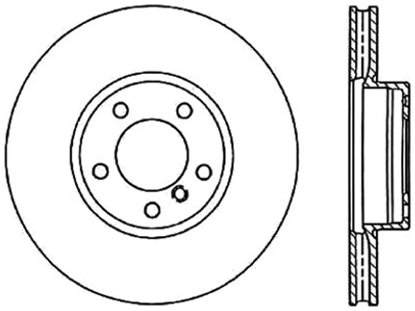 StopTech Cryostop Premium High Carbon Rotor; Front Left