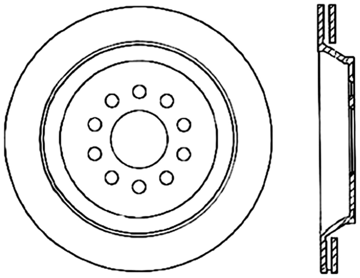 StopTech Cryostop Premium High Carbon Rotor; Rear