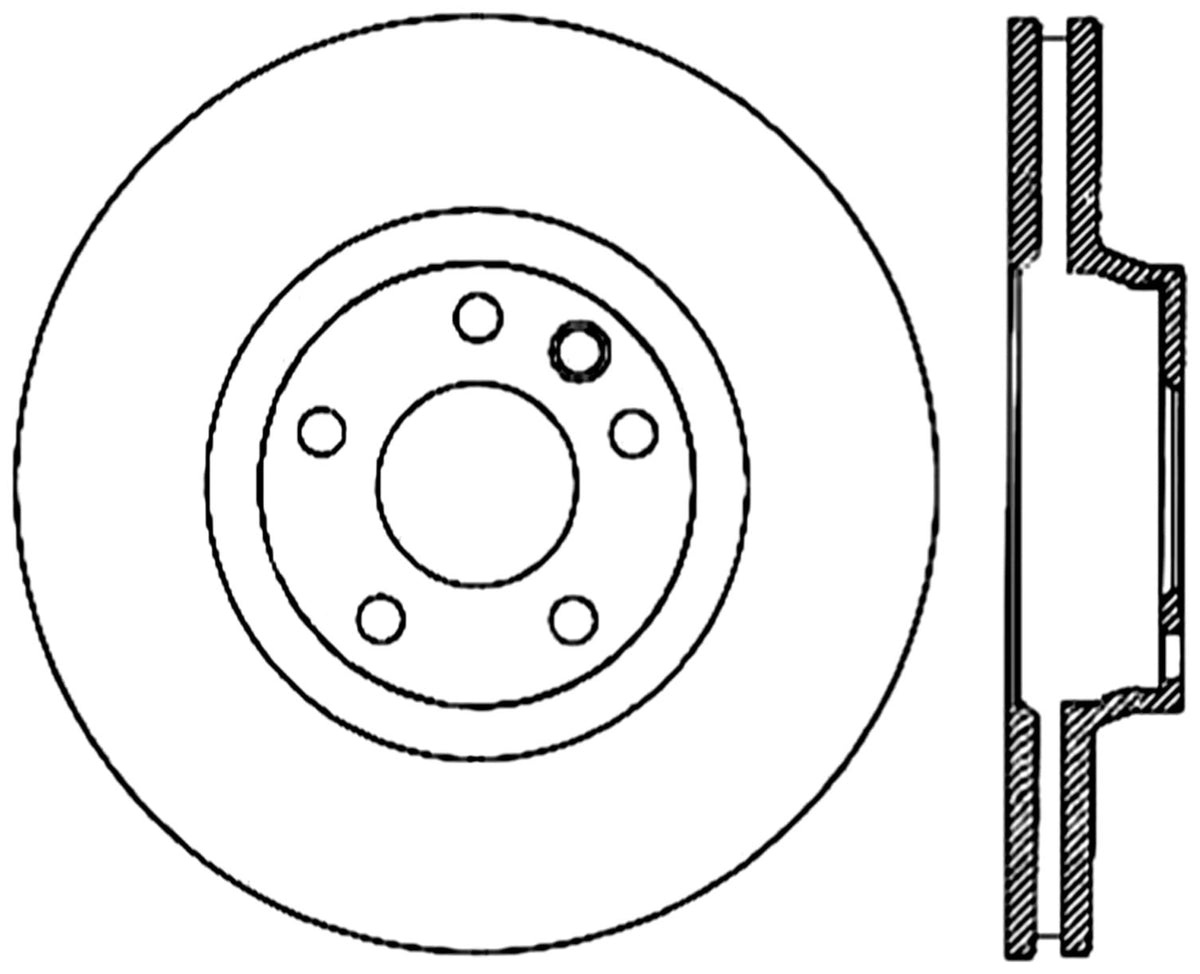 StopTech Cryostop Premium High Carbon Rotor; Front Right
