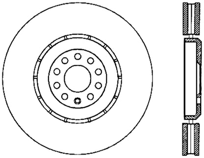 StopTech Cryostop Premium High Carbon Rotor; Front Right