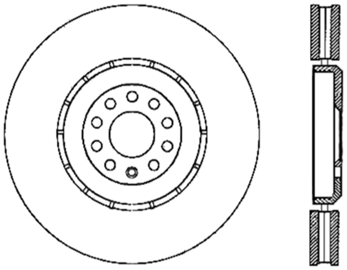 StopTech Cryostop Premium High Carbon Rotor; Front Left