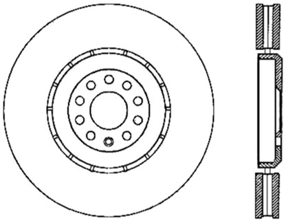 StopTech Cryostop Premium High Carbon Rotor; Front Left