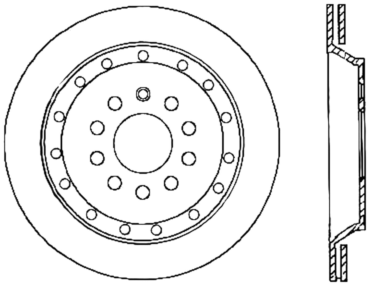 StopTech Cryostop Premium High Carbon Rotor; Rear
