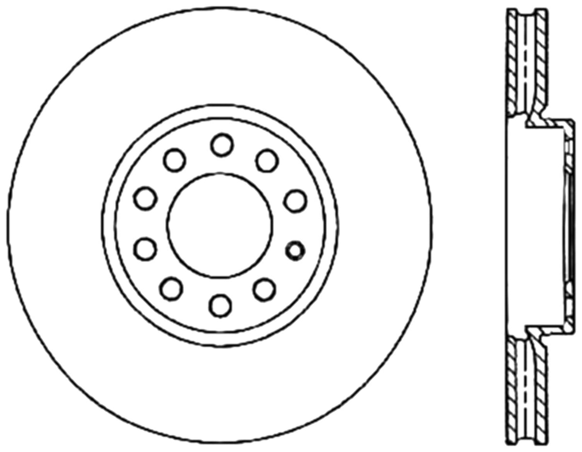 StopTech Cryostop Premium High Carbon Rotor; Front, Rear
