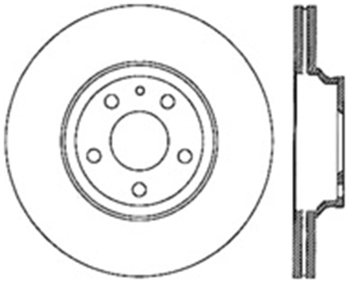 StopTech  Cryostop Premium High Carbon Rotor; Rear