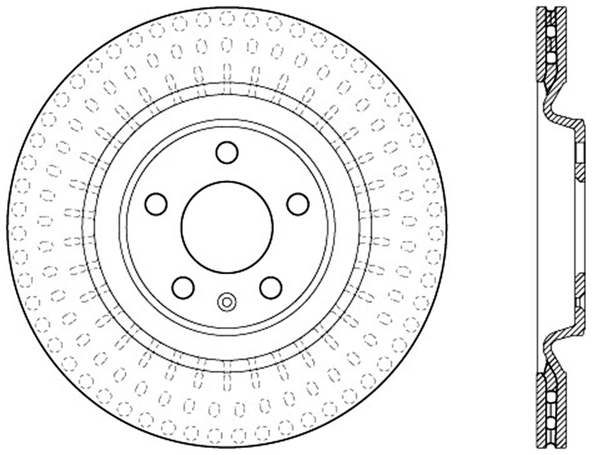 StopTech Cryostop Premium High Carbon Rotor; Rear