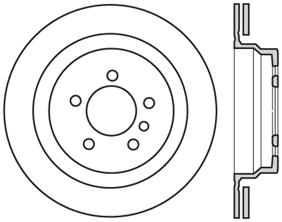 StopTech  Cryostop Premium High Carbon Rotor; Rear Left