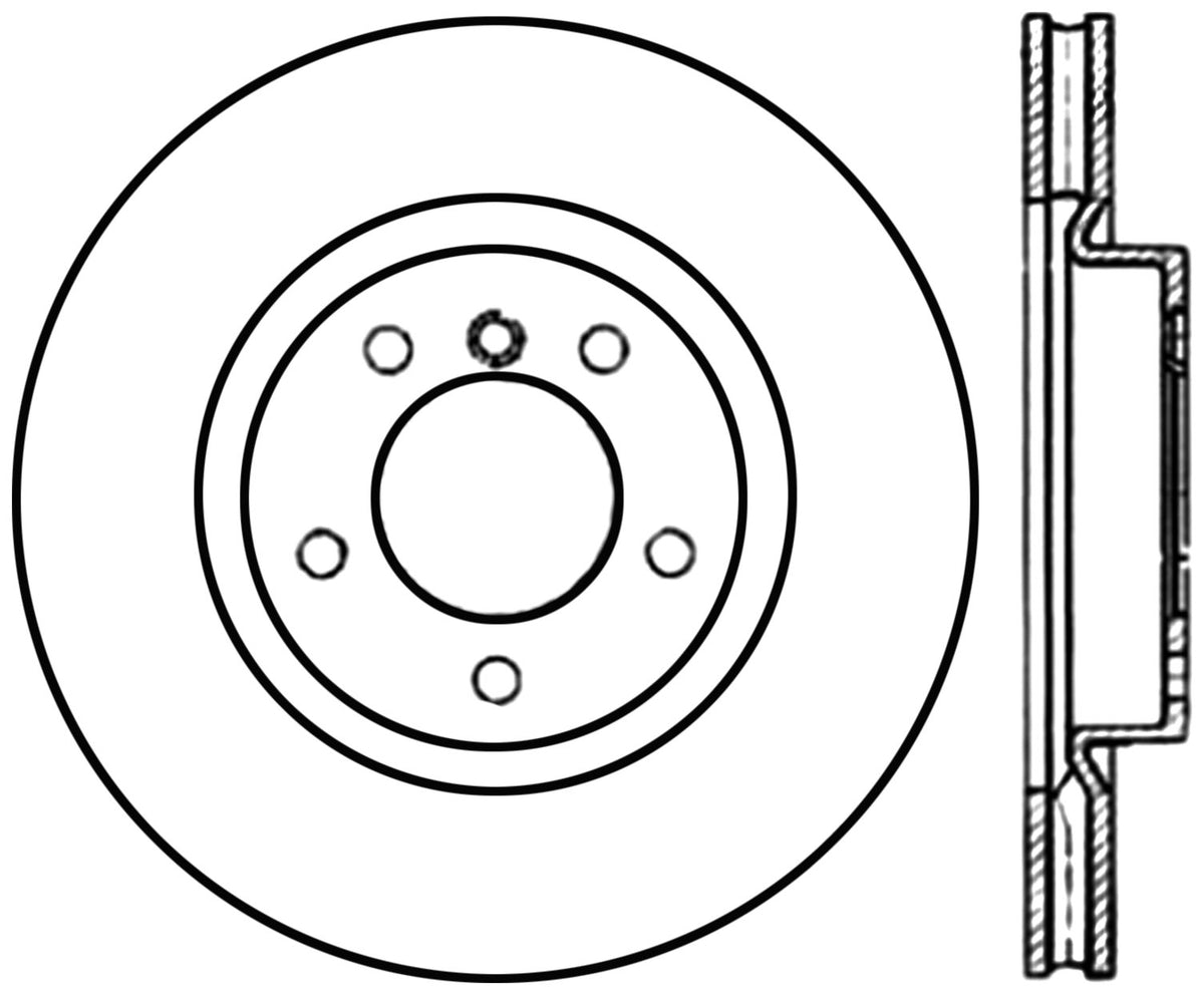 StopTech Cryostop Premium High Carbon Rotor; Front Left
