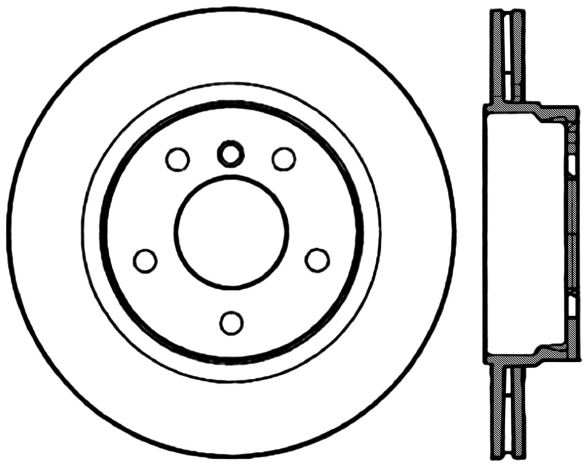 StopTech Cryostop Premium High Carbon Rotor; Rear