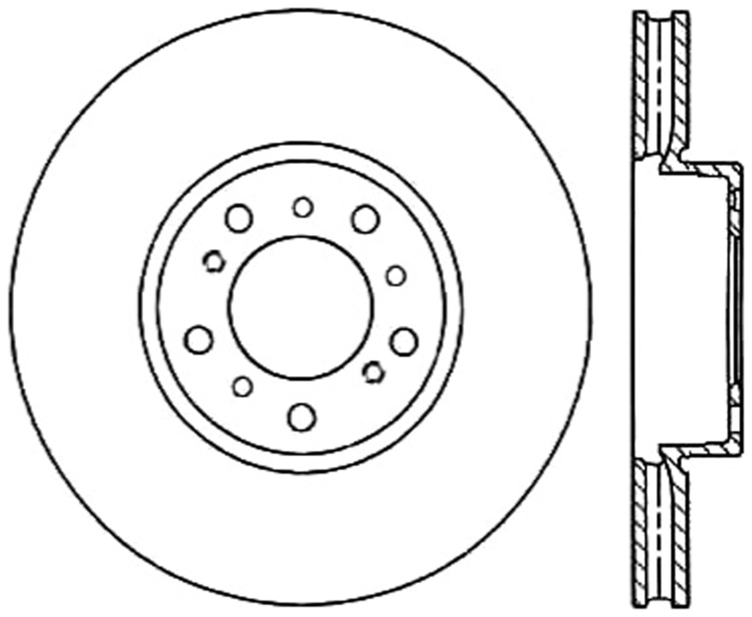 StopTech Cryostop Premium High Carbon Rotor; Front Right